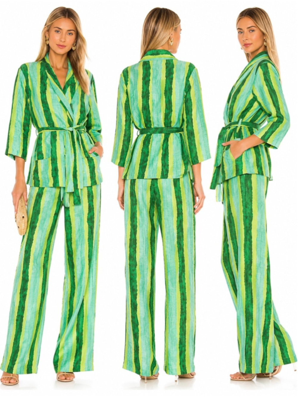 Zara Striped Linen Blend Two-Piece Set
Top: Medium | Pants: Small